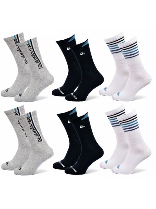 Quiksilver Pack de Chaussettes Homme Crew Lot 6 Paires Regular Lifestyle - Kiabi Quiksilver Pack de Chaussettes Homme Crew Lot 6 Paires Regular Lifestyle - Kiabi