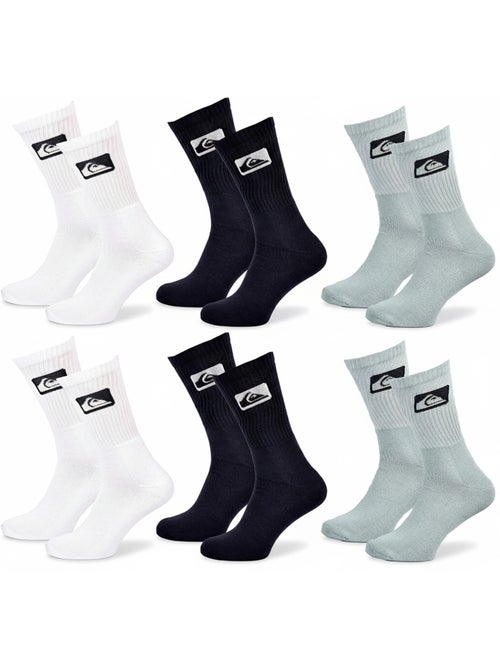 Quiksilver Pack de Chaussettes Homme Crew Lot 6 Paires Sport Cushioned - Kiabi Quiksilver Pack de Chaussettes Homme Crew Lot 6 Paires Sport Cushioned - Kiabi