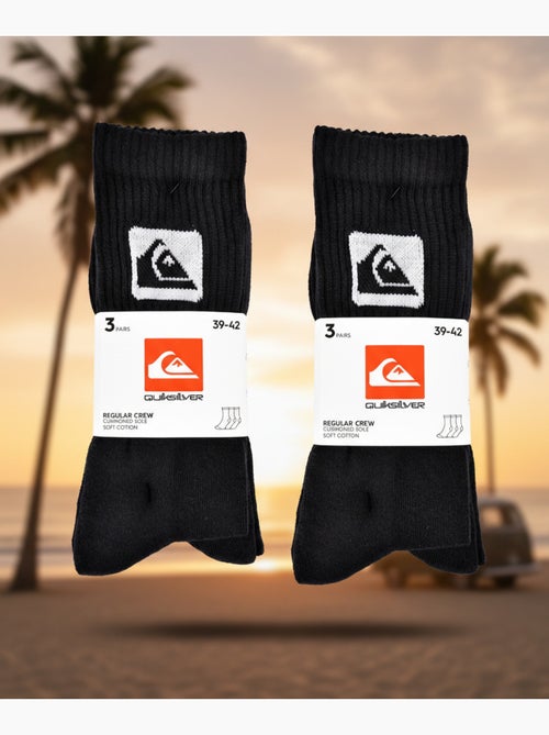Quiksilver Pack de Chaussettes Homme Crew Lot 6 Paires Sport Cushioned - Kiabi Quiksilver Pack de Chaussettes Homme Crew Lot 6 Paires Sport Cushioned - Kiabi
