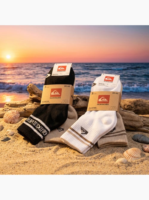 Quiksilver Pack de Chaussettes Homme QUARTER Lot 6 Paires Sport - Kiabi