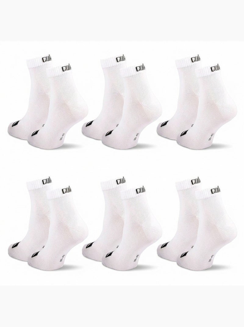 Quiksilver Pack de Chaussettes Homme QUARTER Lot 6 Paires Sport Blanc - Kiabi