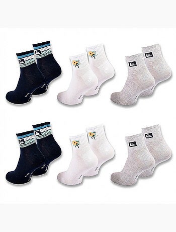 Quiksilver Pack de Chaussettes Homme QUARTER Lot 6 Paires Sport