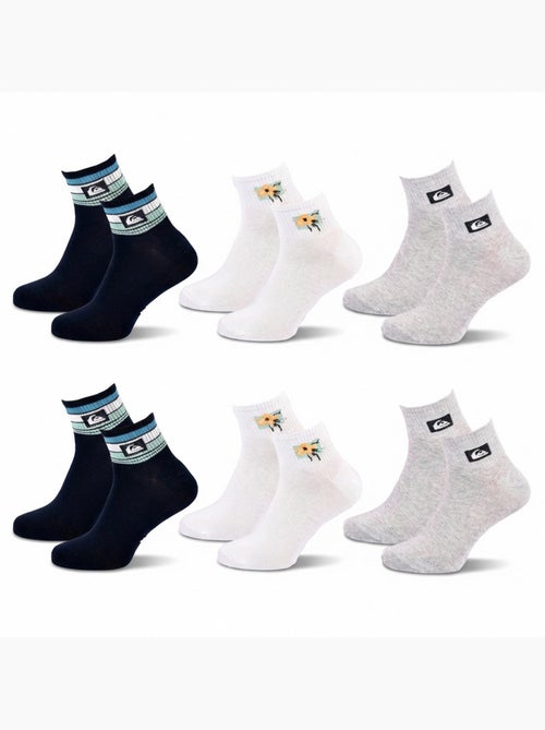Quiksilver Pack de Chaussettes Homme QUARTER Lot 6 Paires Sport - Kiabi Quiksilver Pack de Chaussettes Homme QUARTER Lot 6 Paires Sport - Kiabi