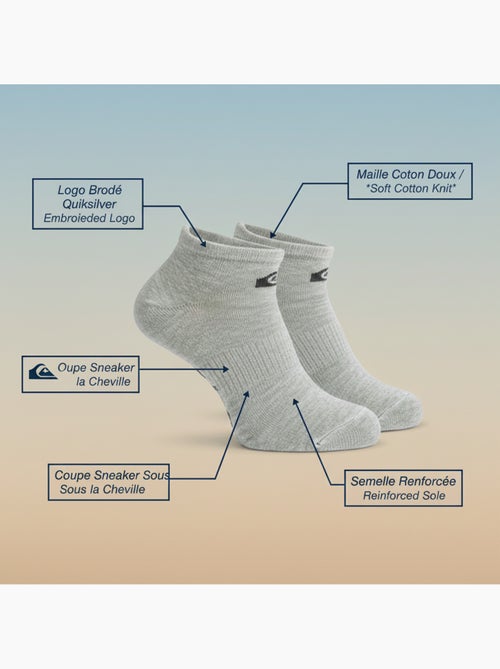 Quiksilver pack de chaussettes homme sneaker lot 6 paires sport - Kiabi Quiksilver pack de chaussettes homme sneaker lot 6 paires sport - Kiabi