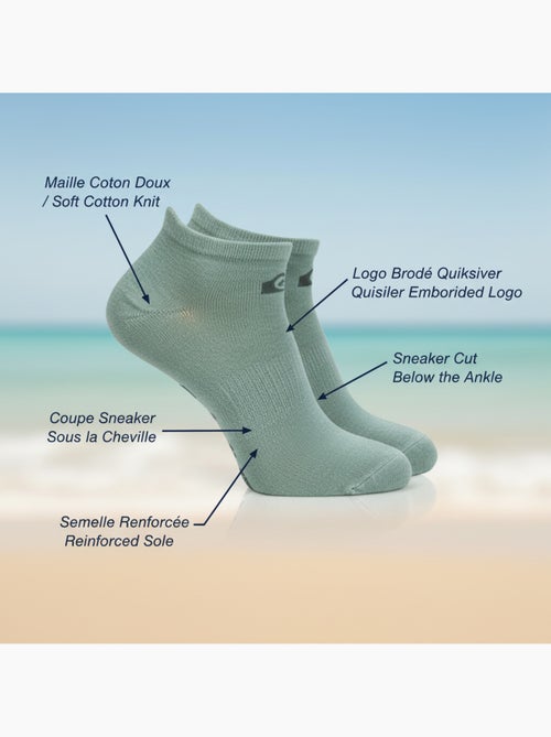 Quiksilver pack de chaussettes homme sneaker lot 6 paires sport - Kiabi Quiksilver pack de chaussettes homme sneaker lot 6 paires sport - Kiabi