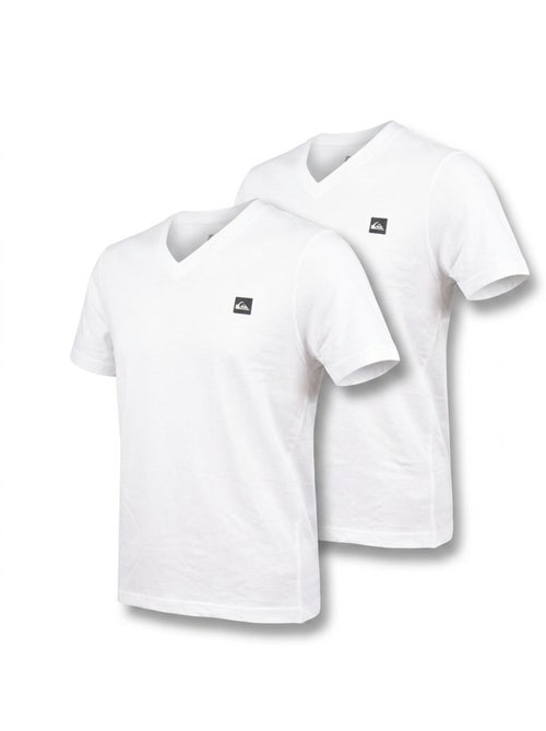 Quiksilver Set van 2 heren T-shirts 100% katoen, ronde hals of V-hals - Kiabi Quiksilver Set van 2 heren T-shirts 100% katoen, ronde hals of V-hals - Kiabi