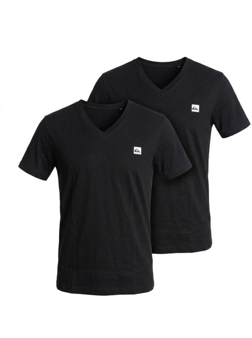 Quiksilver Set van 2 heren T-shirts 100% katoen, ronde hals of V-hals - Kiabi Quiksilver Set van 2 heren T-shirts 100% katoen, ronde hals of V-hals - Kiabi