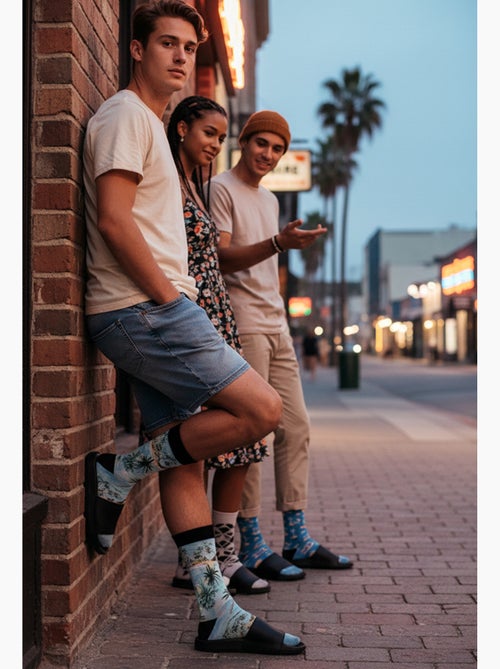Quiksilver set van 4 paar heren sokken crew long lifestyle - Kiabi