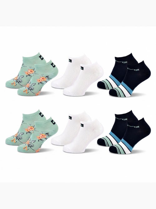 Quiksilver set van 6 paar herensokken sneaker sport - Kiabi