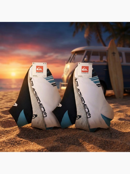 Quiksilver set van 6 paar herensokken sneaker sport - Kiabi