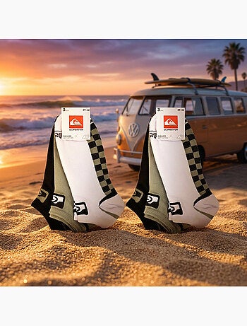 Quiksilver set van 6 paar herensokken sneaker sport