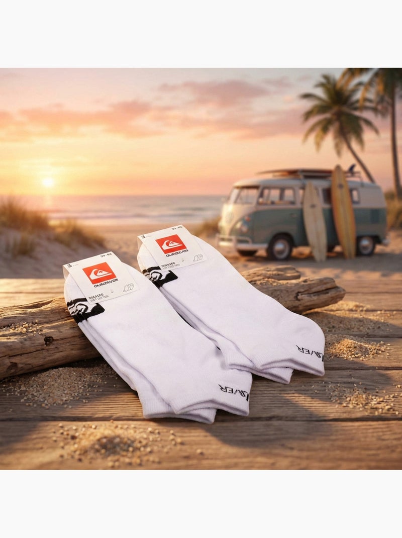 Quiksilver set van 6 paar herensokken sneaker sport Wit - Kiabi