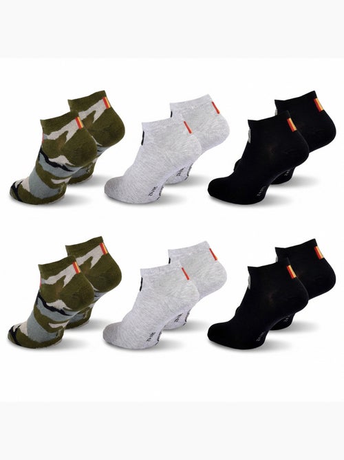 Quiksilver set van 6 paar herensokken sneaker sport - Kiabi
