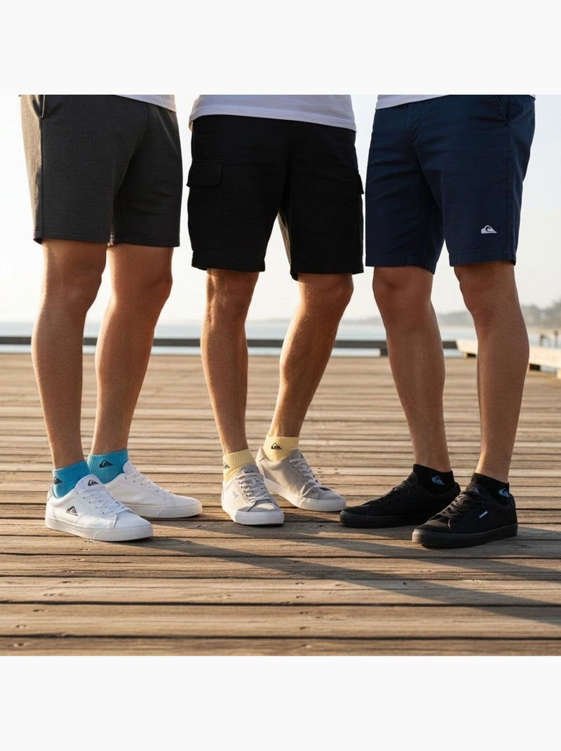 Quiksilver set van 6 paar herensokken sneaker sport Zwart Hemelsblauw - Kiabi