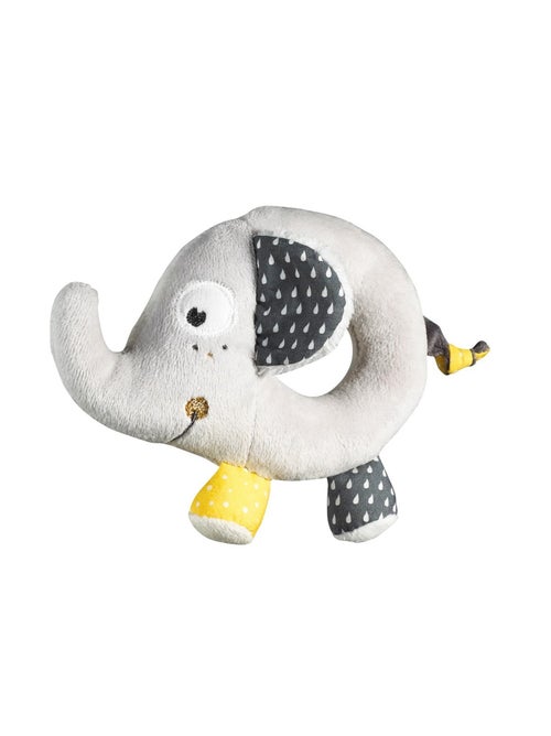 Rammelaar in de vorm van een olifant van grijs fluweel - Kiabi Rammelaar in de vorm van een olifant van grijs fluweel - Kiabi
