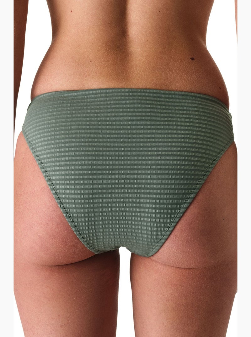 Rana bikinibroekje met structuur en hoge taille penti Kaki - Kiabi