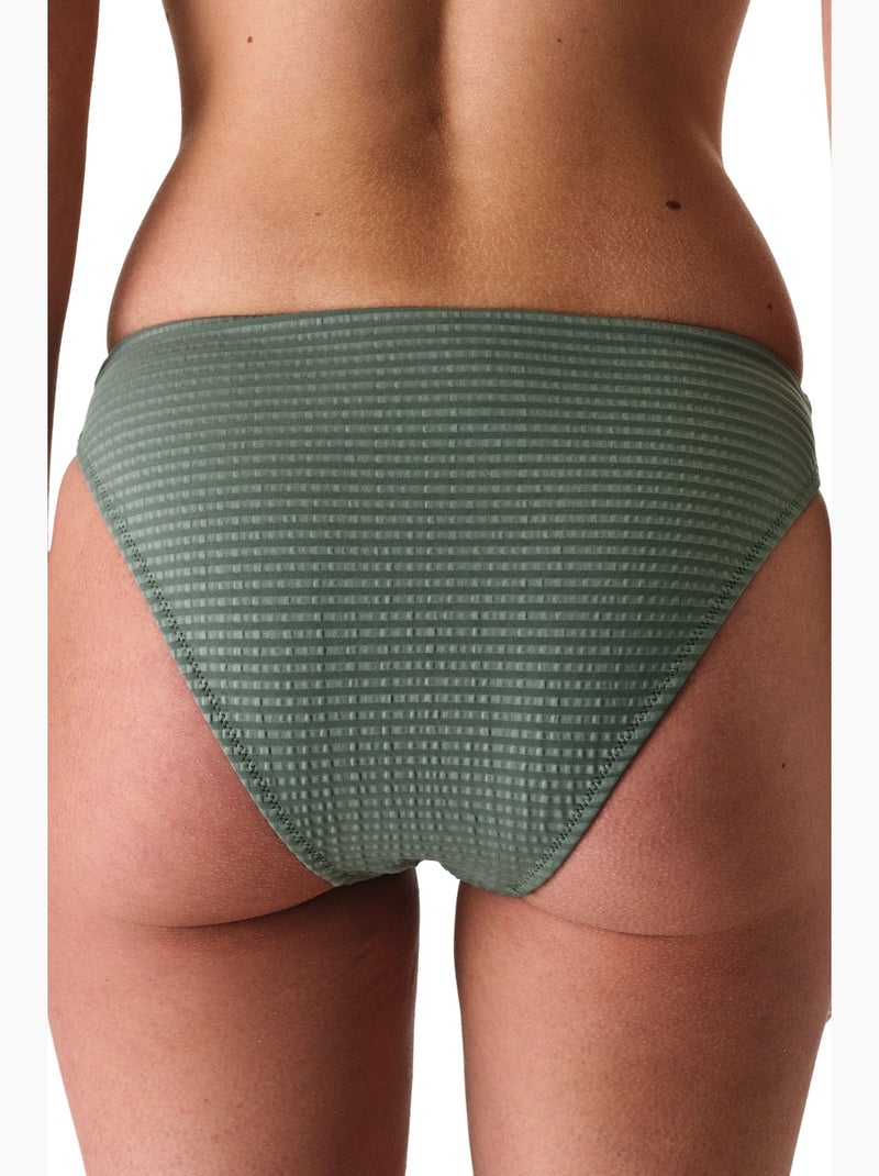 Rana bikinibroekje met structuur en hoge taille penti Kaki - Kiabi