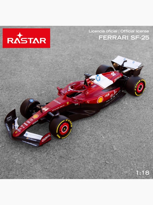 Rastar voiture radiocommandée sous licence officielle ferrari sf-25, échelle 1:18 - Kiabi Rastar voiture radiocommandée sous licence officielle ferrari sf-25, échelle 1:18 - Kiabi