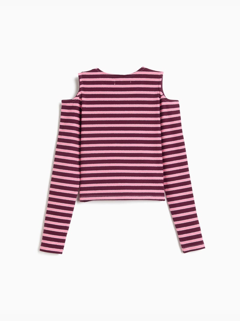 Rayures de t-shirt à manches longues, mo fashion Violet - Kiabi