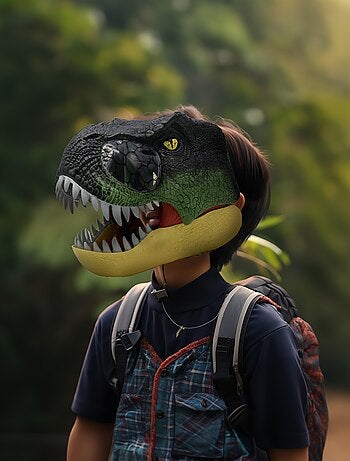 Realistisch dinosaurusmasker met geluid- en lichteffecten