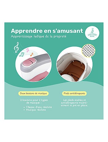 Realistisch oefenpotje voor zindelijkheidstraining - Met geluid | SUPERBE BEBE