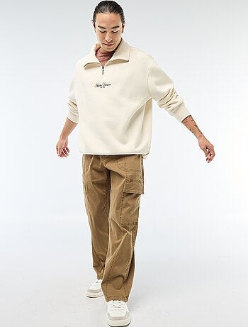 Recht / regular-fit effen broek met zakken