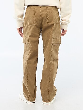 Recht / regular-fit effen broek met zakken