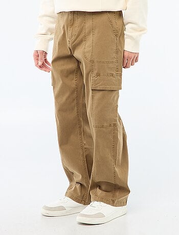 Recht / regular-fit effen broek met zakken