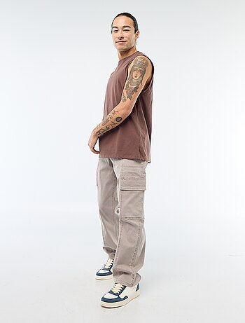 Recht / regular-fit effen broek met zakken