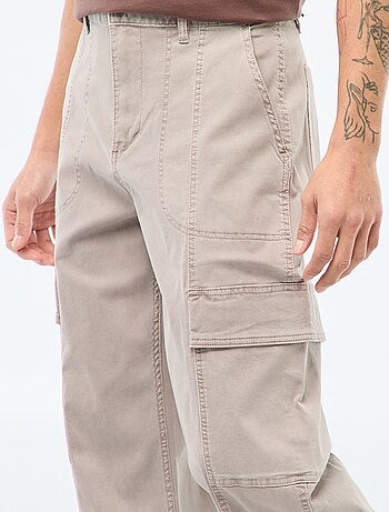 Recht / regular-fit effen broek met zakken