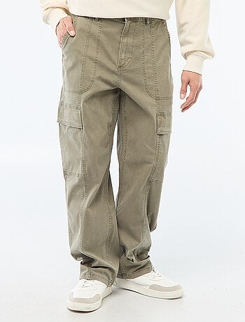 Recht / regular-fit effen broek met zakken