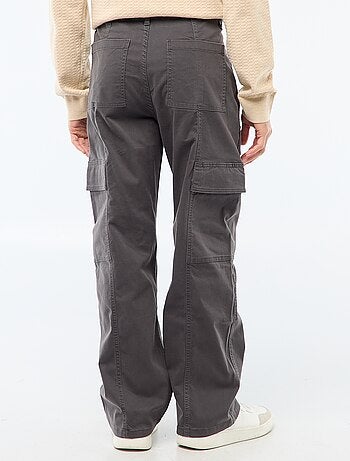 Recht / regular-fit effen broek met zakken