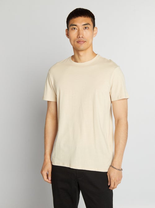 Recht T-shirt van effen jersey - Kiabi