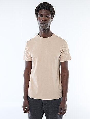 Recht T-shirt van effen jersey