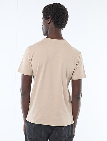 Recht T-shirt van effen jersey