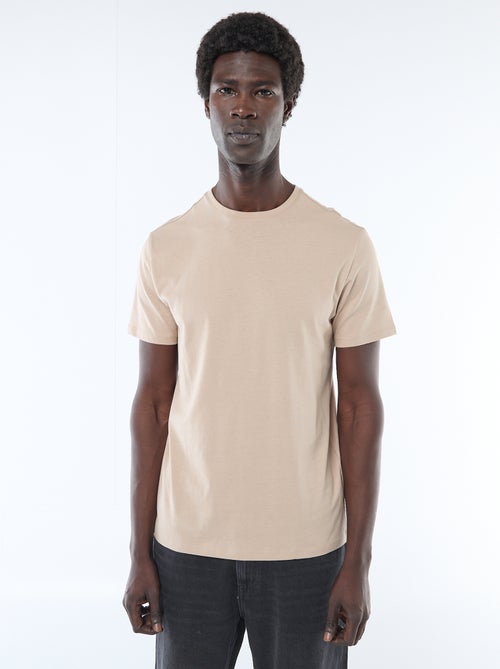 Recht T-shirt van effen jersey - Kiabi