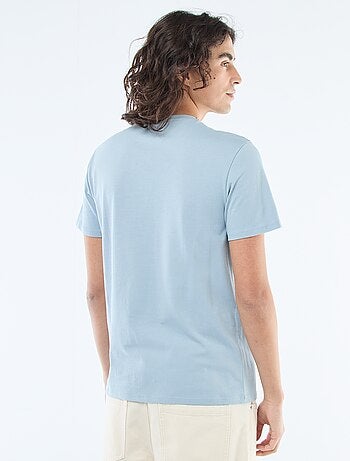 Recht T-shirt van effen jersey