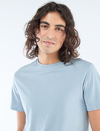 Recht T-shirt van effen jersey