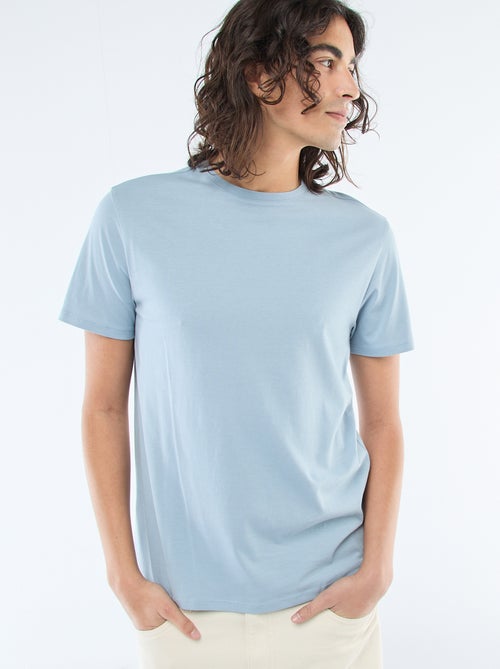 Recht T-shirt van effen jersey - Kiabi Recht T-shirt van effen jersey - Kiabi