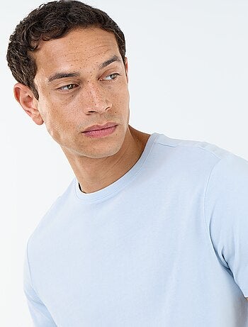Recht T-shirt van effen jersey