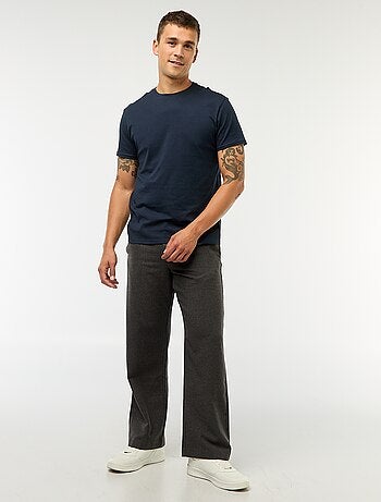 Recht T-shirt van effen jersey