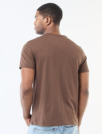 Recht T-shirt van effen jersey