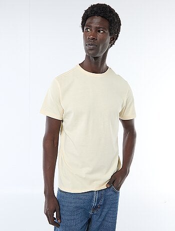 Recht T-shirt van effen jersey