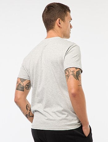 Recht T-shirt van effen jersey