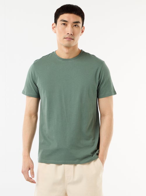 Recht T-shirt van effen jersey - Kiabi