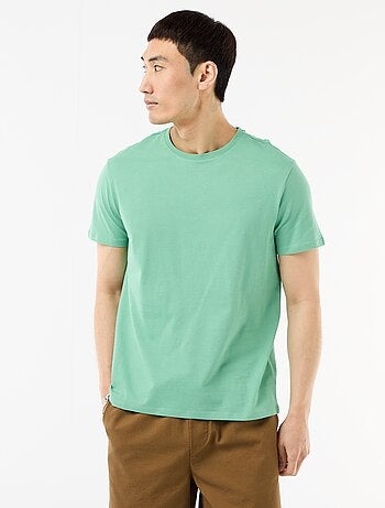 Recht T-shirt van effen jersey