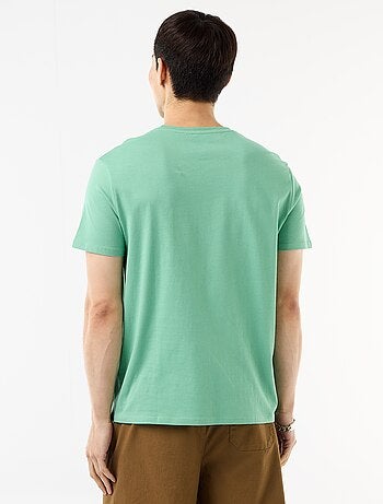 Recht T-shirt van effen jersey