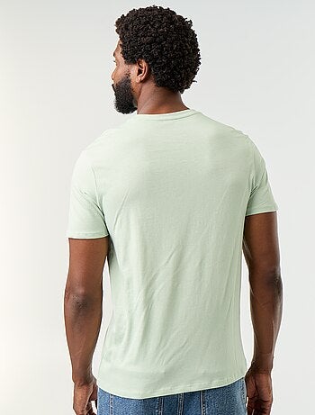 Recht T-shirt van effen jersey