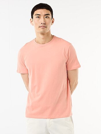 Recht T-shirt van effen jersey