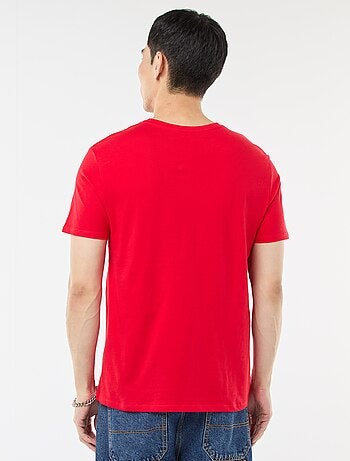 Recht T-shirt van effen jersey